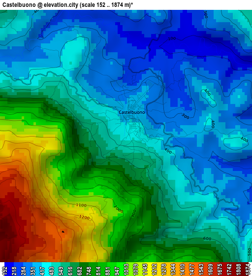 Castelbuono elevation map