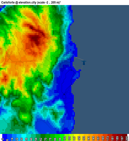 Carloforte elevation map