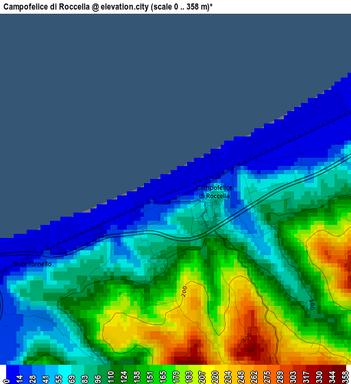 Campofelice di Roccella elevation map