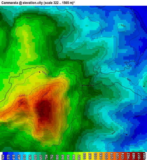 Cammarata elevation map