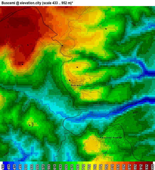 Buscemi elevation map