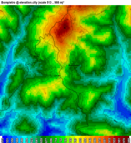 Bompietro elevation map