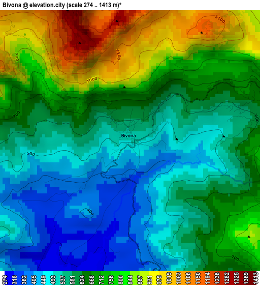 Bivona elevation map