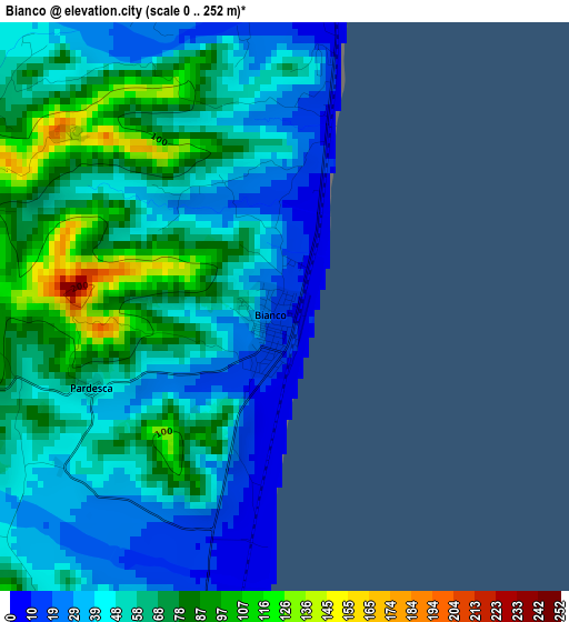 Bianco elevation map