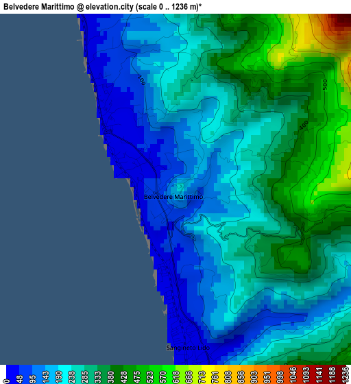 Belvedere Marittimo elevation map