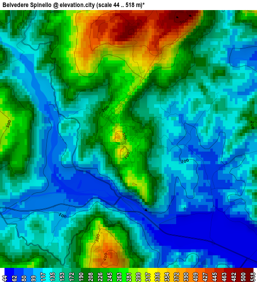 Belvedere Spinello elevation map