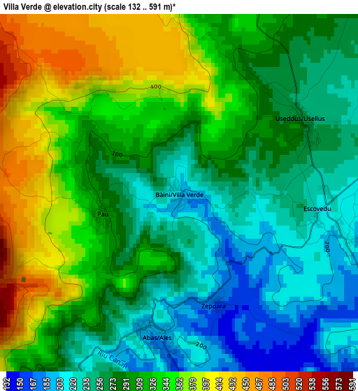 Villa Verde elevation map