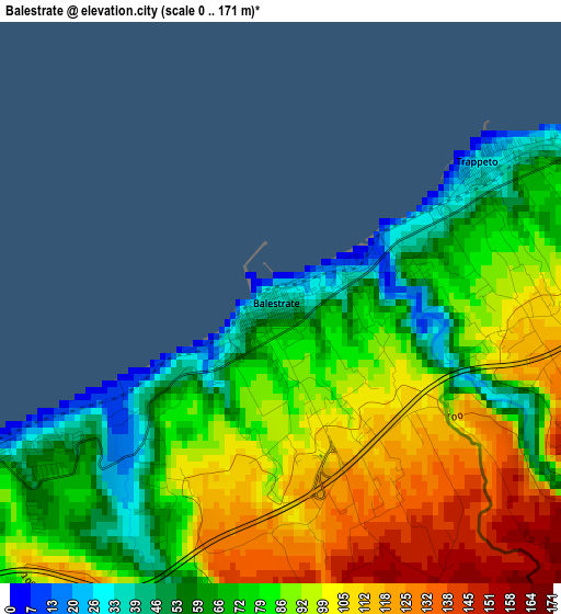 Balestrate elevation map