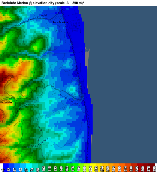 Badolato Marina elevation map