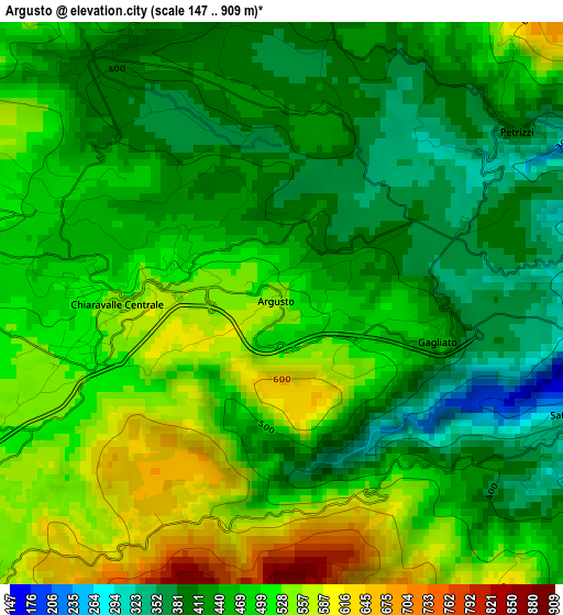 Argusto elevation map