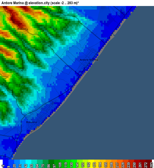 Ardore Marina elevation map