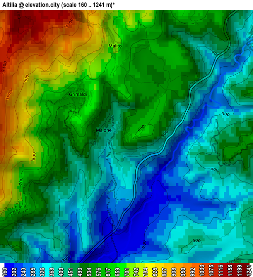 Altilia elevation map