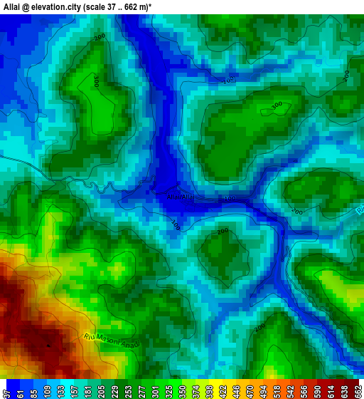 Allai elevation map