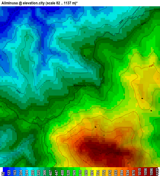 Aliminusa elevation map