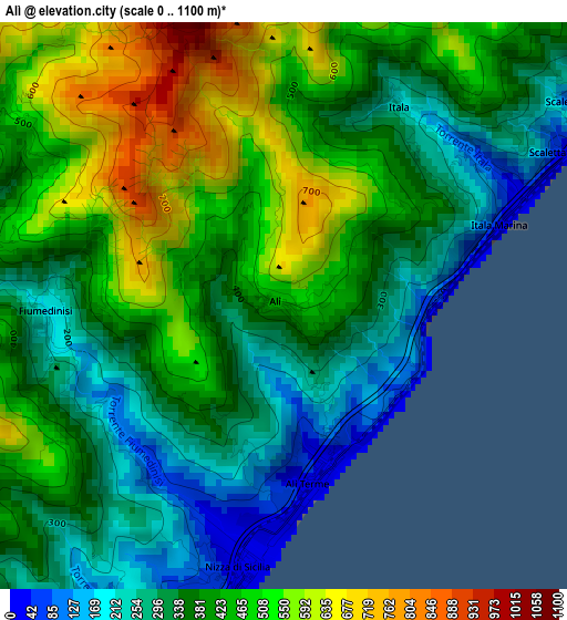 Alì elevation map