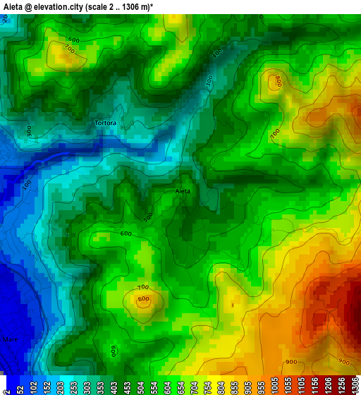 Aieta elevation map