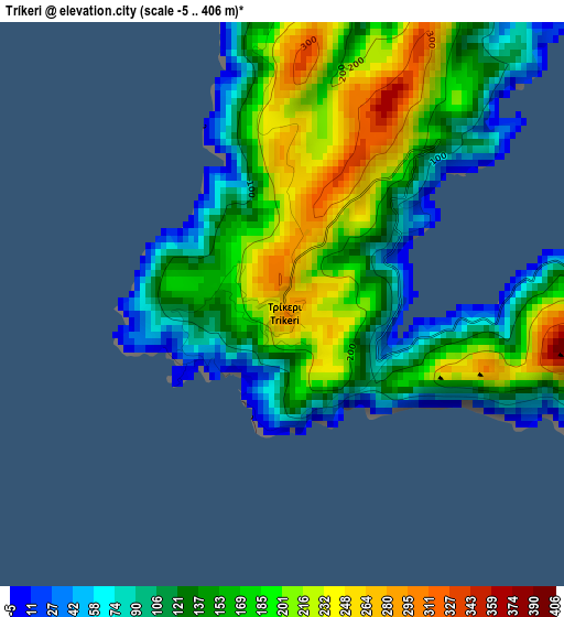 Tríkeri elevation map