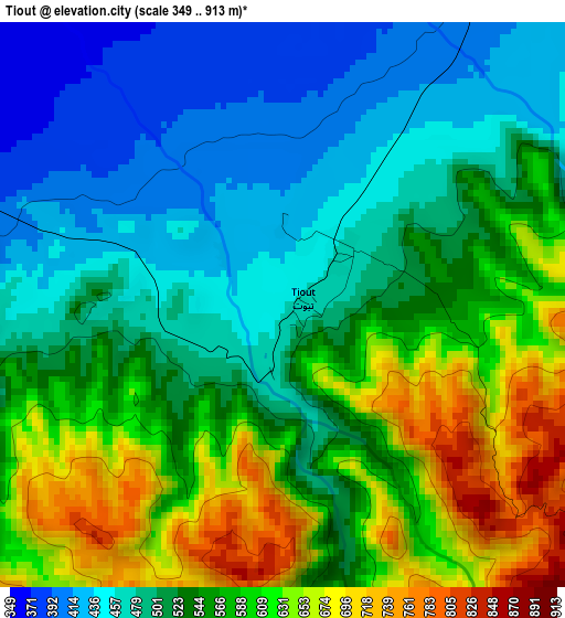 Tiout elevation map