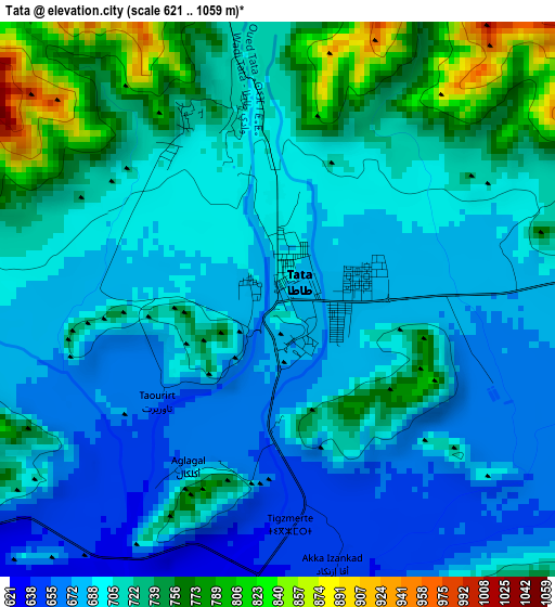 Tata elevation map