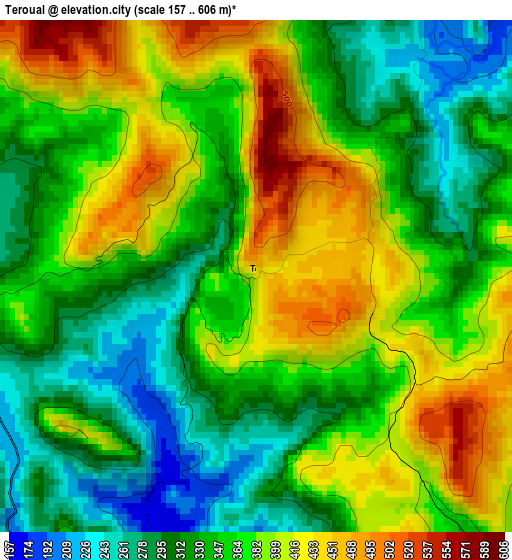 Teroual elevation map