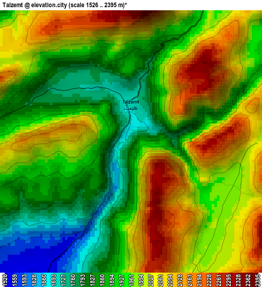 Talzemt elevation map