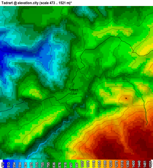 Tadrart elevation map