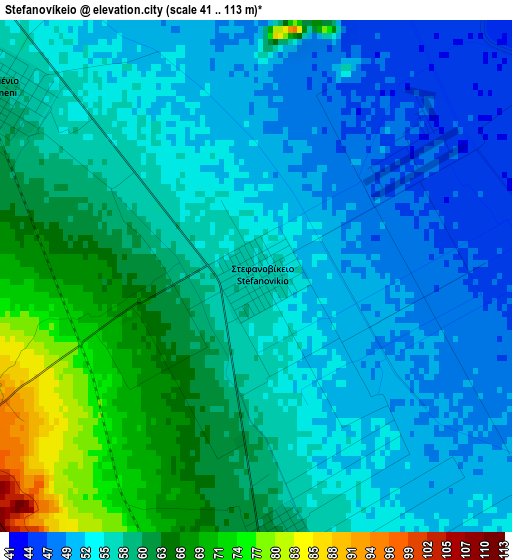 Stefanovíkeio elevation map