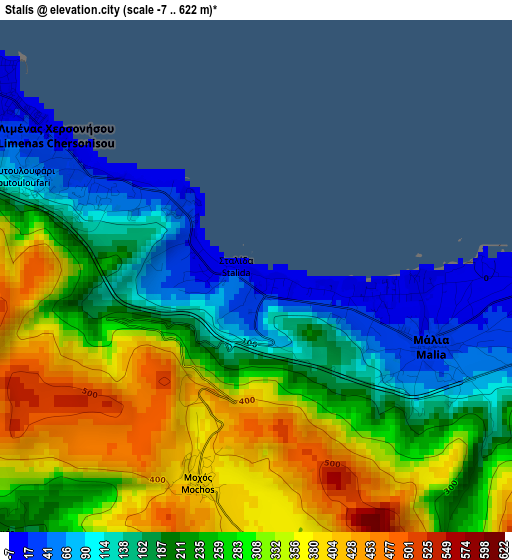 Stalís elevation map