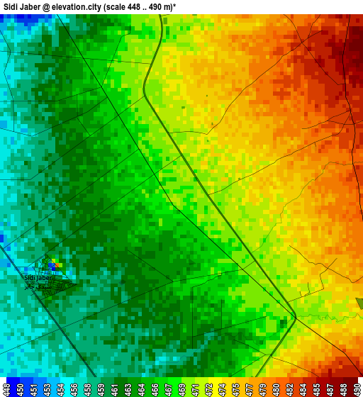 Sidi Jaber elevation map