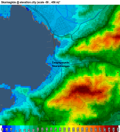 Skarmagkás elevation map