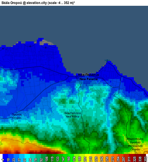 Skála Oropoú elevation map