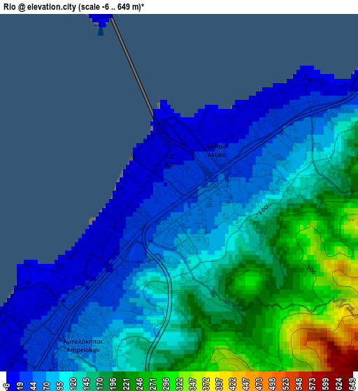 Río elevation map