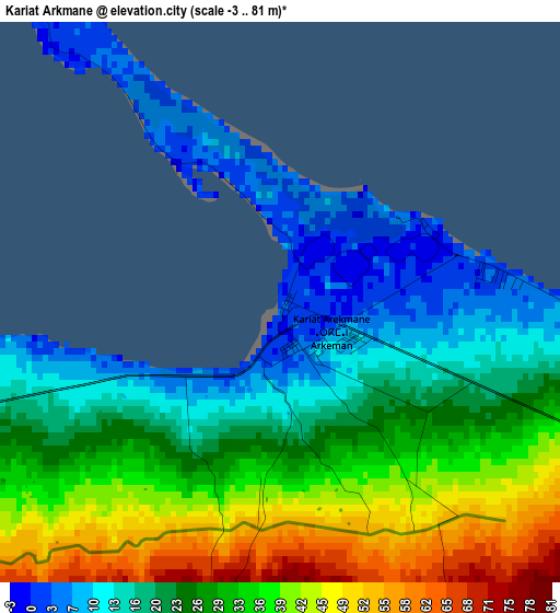 Kariat Arkmane elevation map