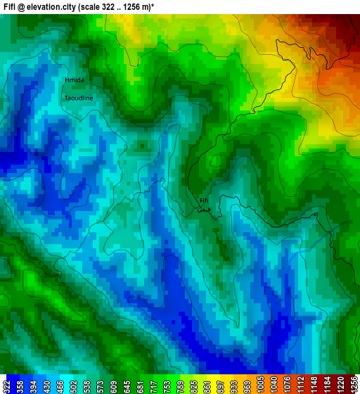 Fifi elevation map