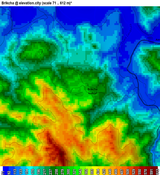 Brikcha elevation map