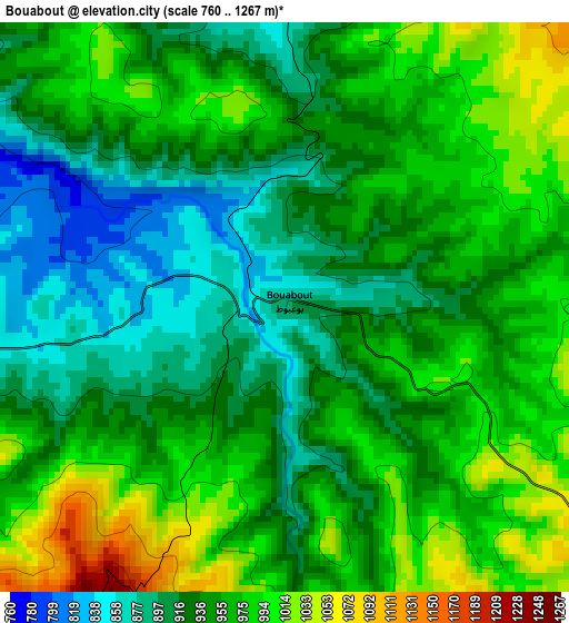 Bouabout elevation map
