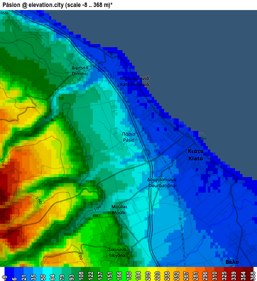 Pásion elevation map