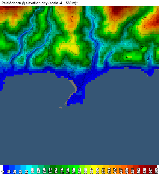 Palaióchora elevation map