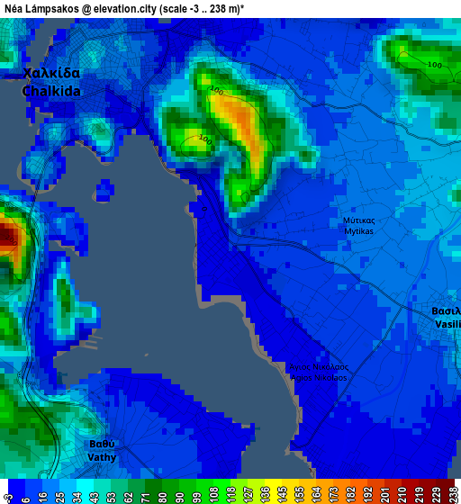 Néa Lámpsakos elevation map