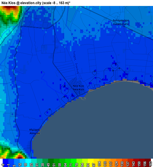 Néa Kíos elevation map