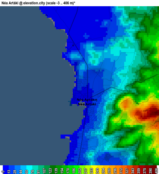 Néa Artáki elevation map