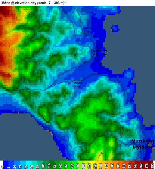 Mória elevation map