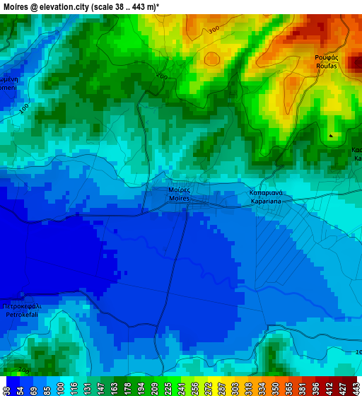 Moíres elevation map