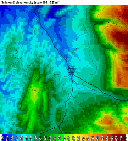 Smimou elevation map