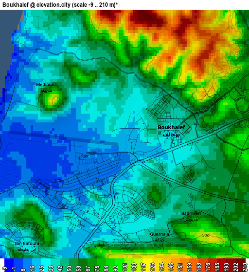 Boukhalef elevation map
