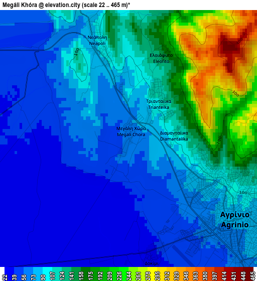 Megáli Khóra elevation map