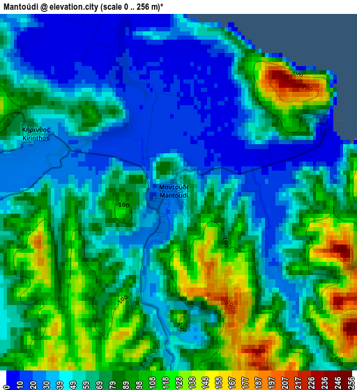 Mantoúdi elevation map