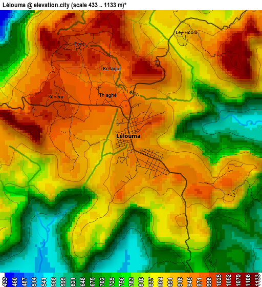 Lélouma elevation map