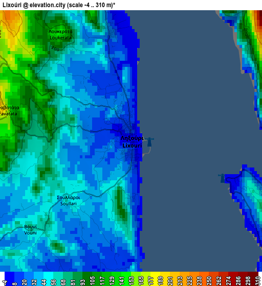 Lixoúri elevation map