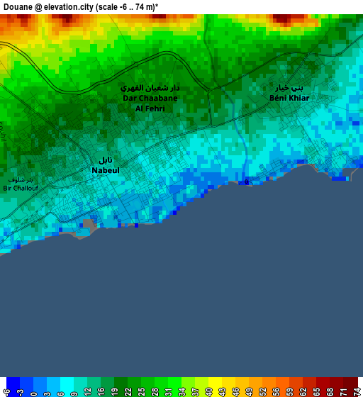 Douane elevation map